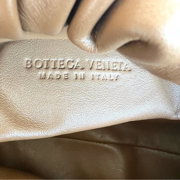 BOTTEGA VENETA The Chain Pouch Chunky Gold w Brown Leather Handbag Shoulder Bag - Picture 12 of 16